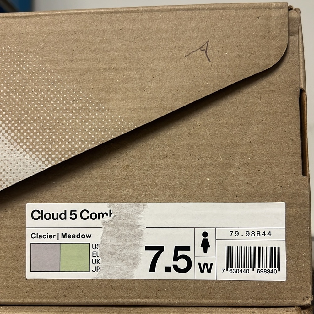 On Women’s Cloud 5 Combo Running Sneaker (Glacier | Meadow) Size 7.5 - Picture 3 of 7